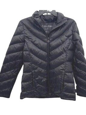 Calvin Klein Women's Black Packable Lightweight Premium‎ Down Jacket SZ S